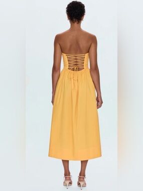 Pistola Florence Strappy back Midi Dress in Sunshine Yellow
